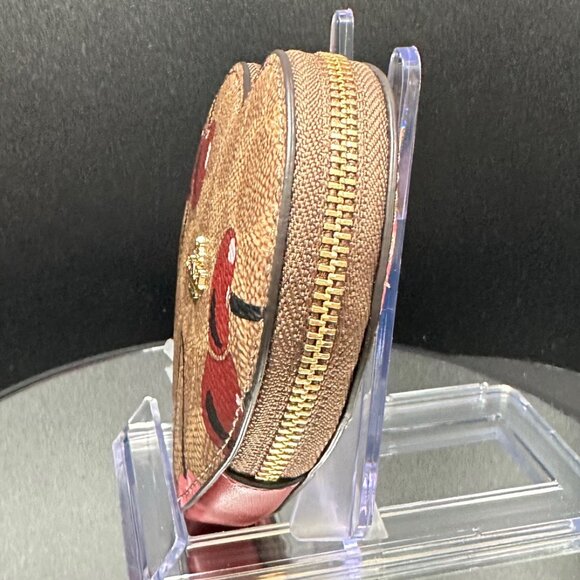 Coach Heart Signature Cherry Coin Purse - NWT - Picture 4 of 7